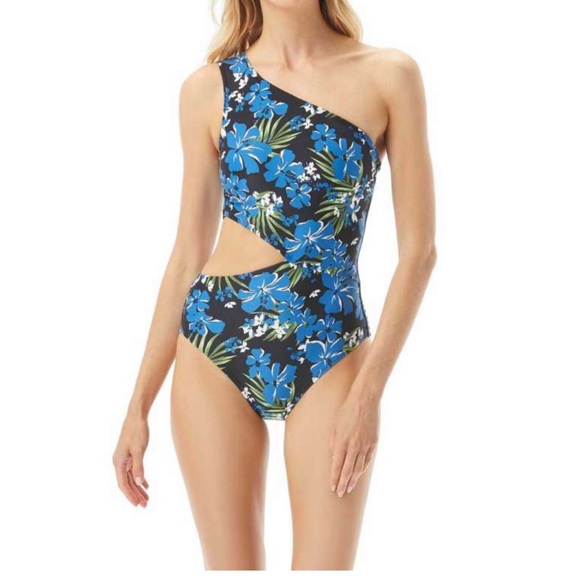 🔥⬇️ SALE NWT MMK One Shoulder -One🩱- Bold Tropical Bliss - Picture 5 of 7